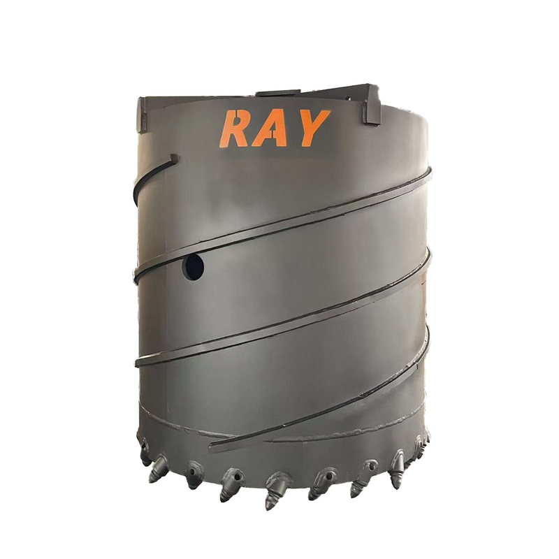 D80 Rock Tube Butad Bucket Max Profundidad Cubo de sinfín con dientes de roca