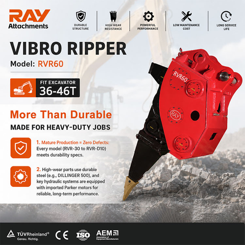 Desgarrador vibratorio RVR-60 para excavadora de 36 a 46 toneladas 