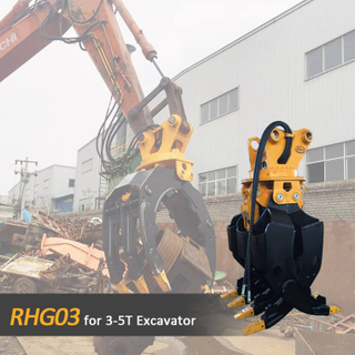 RHG03 3-5T Excavadora OEM Excavadora Grapa de piedra