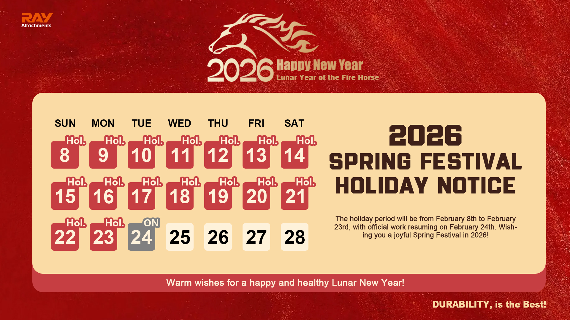 Vacaciones del Festival de Primavera de 2026: &iexcl;Modo de recarga de caballos de fuerza activado!