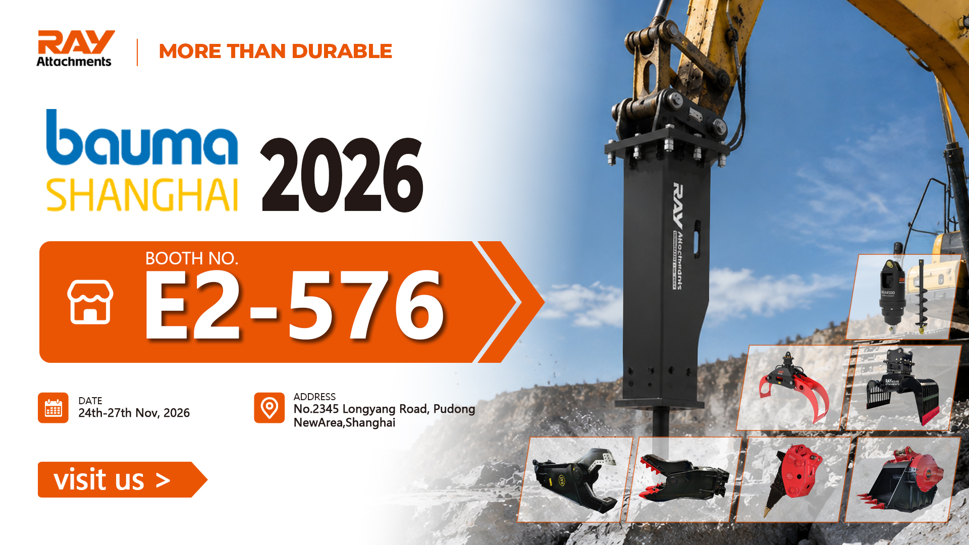 El centro de ingenier&iacute;a de Bauma SHANGHAI 2026: por qu&eacute; RAY Attachments es el ancla estrat&eacute;gica para la cadena de suministro global.